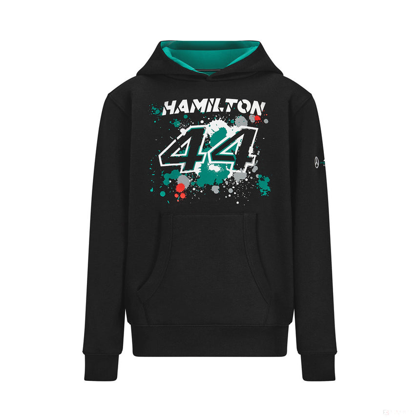 Pulover de Copil, Mercedes Lewis Hamilton LEWIS #44, Negru, 2022 - FansBRANDS®