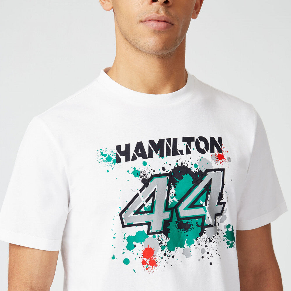 Tricou de Barbat, Mercedes Lewis Hamilton LEWIS #44, Alb, 2022 - FansBRANDS®