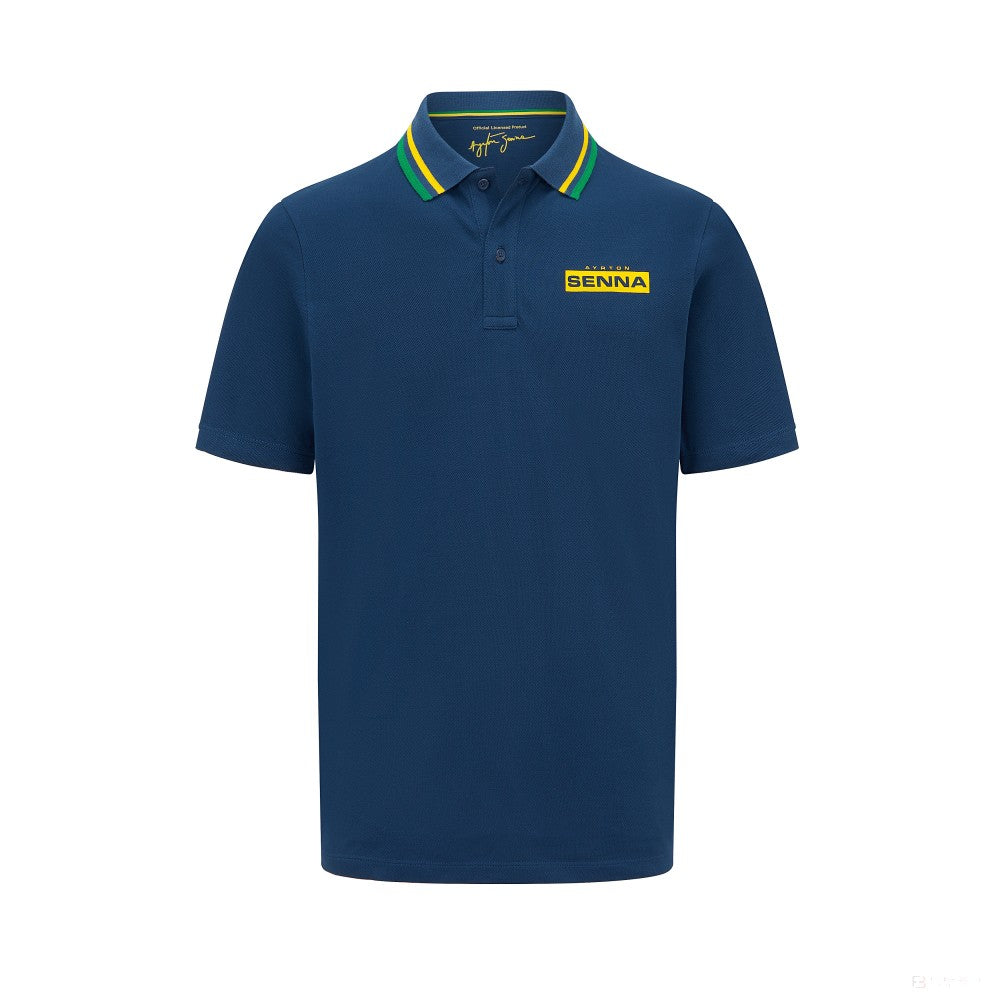 Tricou pentru bărbați cu guler cu logo Ayrton Senna 2022 - FansBRANDS®