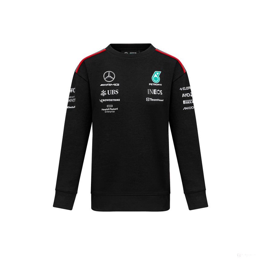 Tricou de Dama cu maneca lunga de echipa Mercedes, negru, 2023 - FansBRANDS®