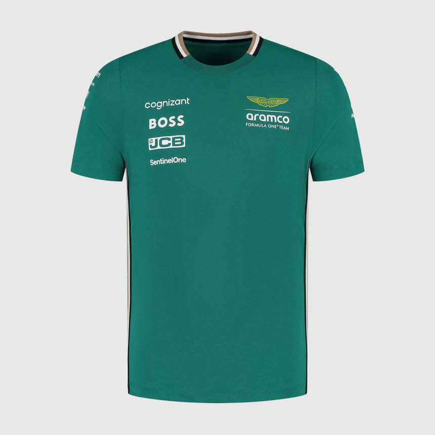 Aston Martin AMF1, T-Shirt mit Teamkragen, grün 🔥