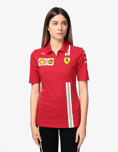 Tricou de Dama cu Guler, Puma Ferrari - Team, Rosu, 20/21 - FansBRANDS®