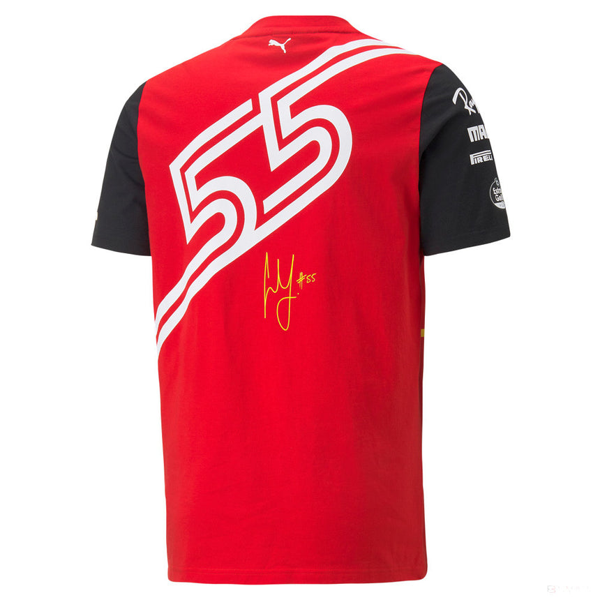 Tricou de Barbat, Ferrari Carlos Sainz, 2022, Rosu - FansBRANDS®