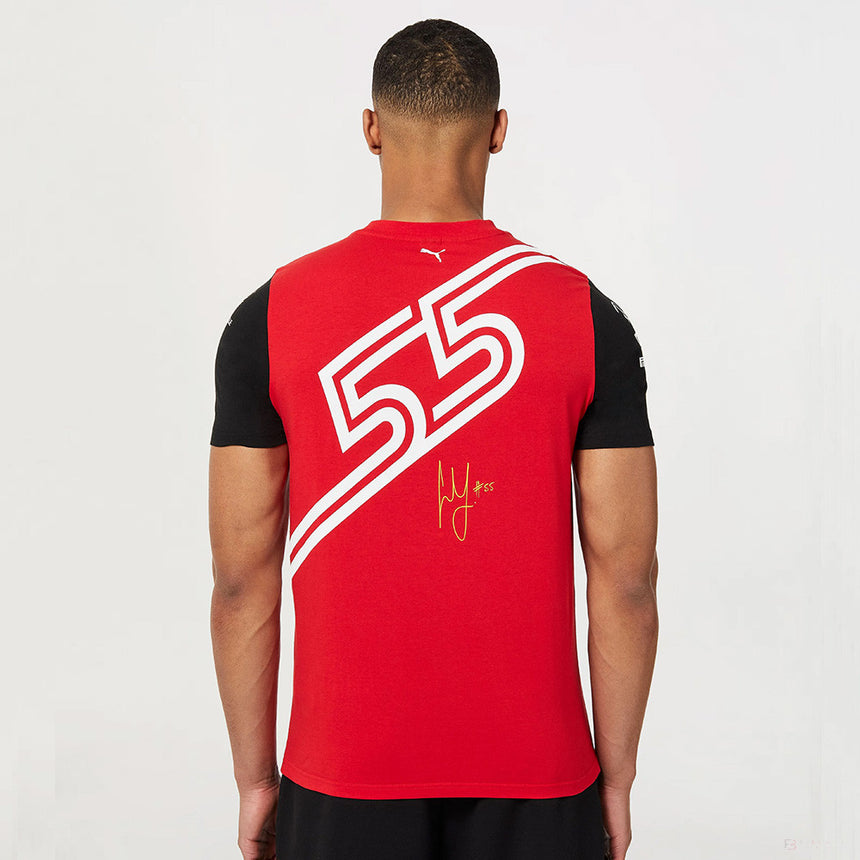Tricou de Barbat, Ferrari Carlos Sainz, 2022, Rosu - FansBRANDS®