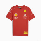 Tricou Carlos Sainz, Ferrari Rosso Corsa,  rosu 2024 - FansBRANDS®