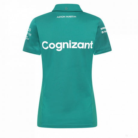 Tricou de Dama cu guler, Aston Martin Team, Verde, 2022 - FansBRANDS®