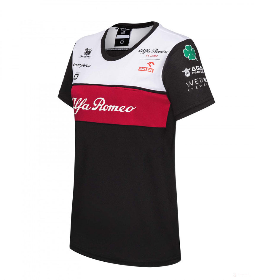 Tricou de Dama, Alfa Romeo Team, Negru, 2022 - FansBRANDS®