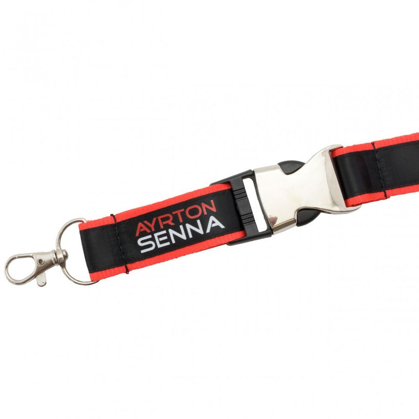 Breloc Lanyard, Senna McLaren, Unisex, Negru, 2017 - FansBRANDS®