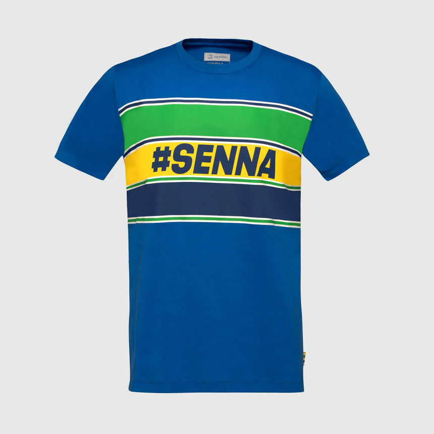 tricou Ayrton Senna, #SENNA, albastru