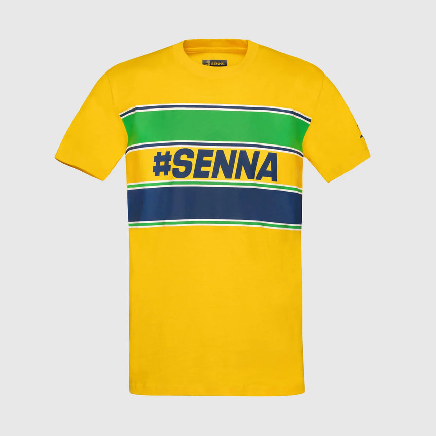 tricou Ayrton Senna, #SENNA, galben