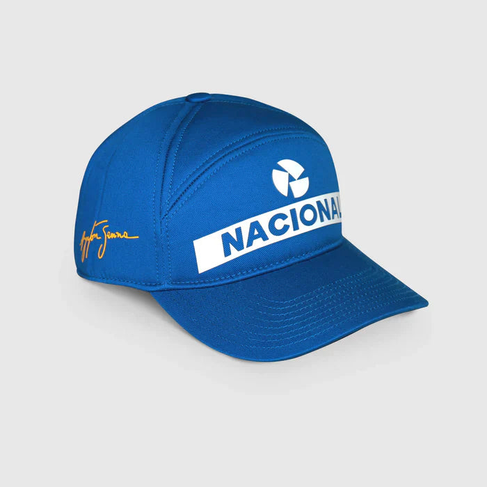 Ayrton Senna șapcă, Nacional, vintage, spălat, albastru