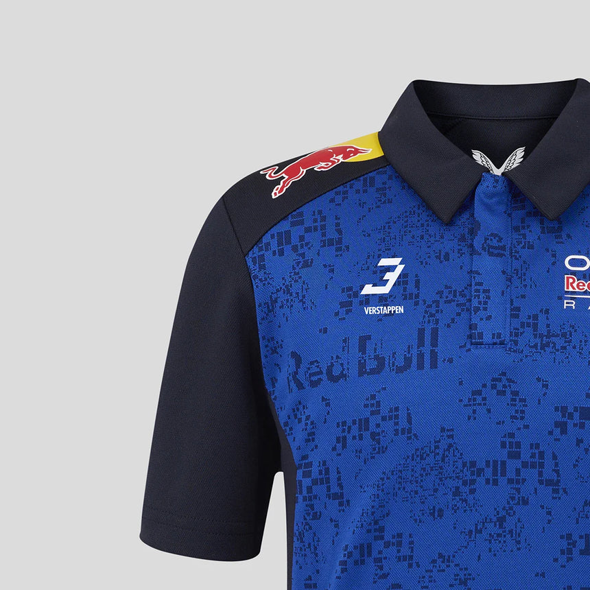 Red Bull polo, echipa, Max Verstappen, copii, albastru, 2026
