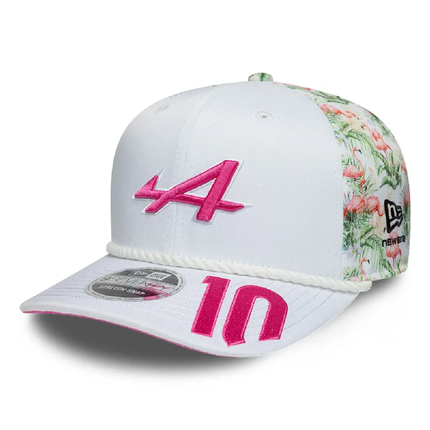 Căciulă Alpine, echipă, Pierre Gasly, 9SEVENTY, New Era, Ediție Specială Miami, alb, 2026