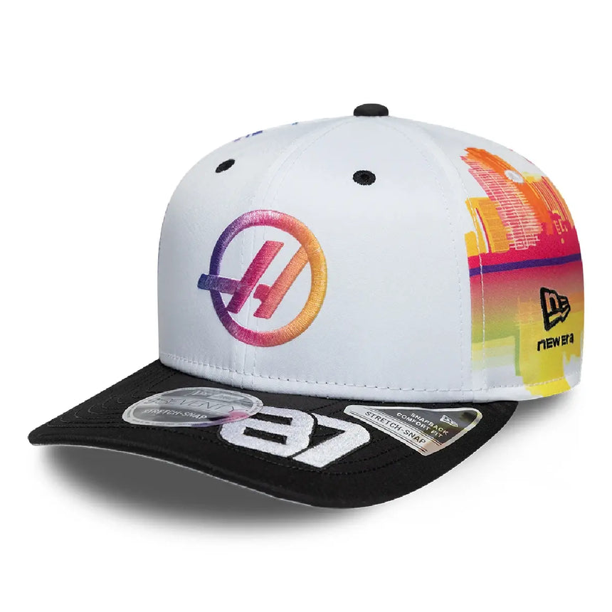 Căciulă Haas F1, echipă, Oliver Bearman, 9SEVENTY, New Era, Ediție Specială Miami, alb, 2026