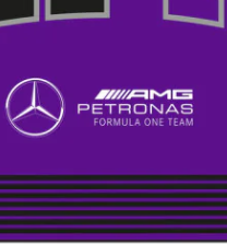 Steag Mercedes Lewis Hamilton 90X120 fără catarg, violet