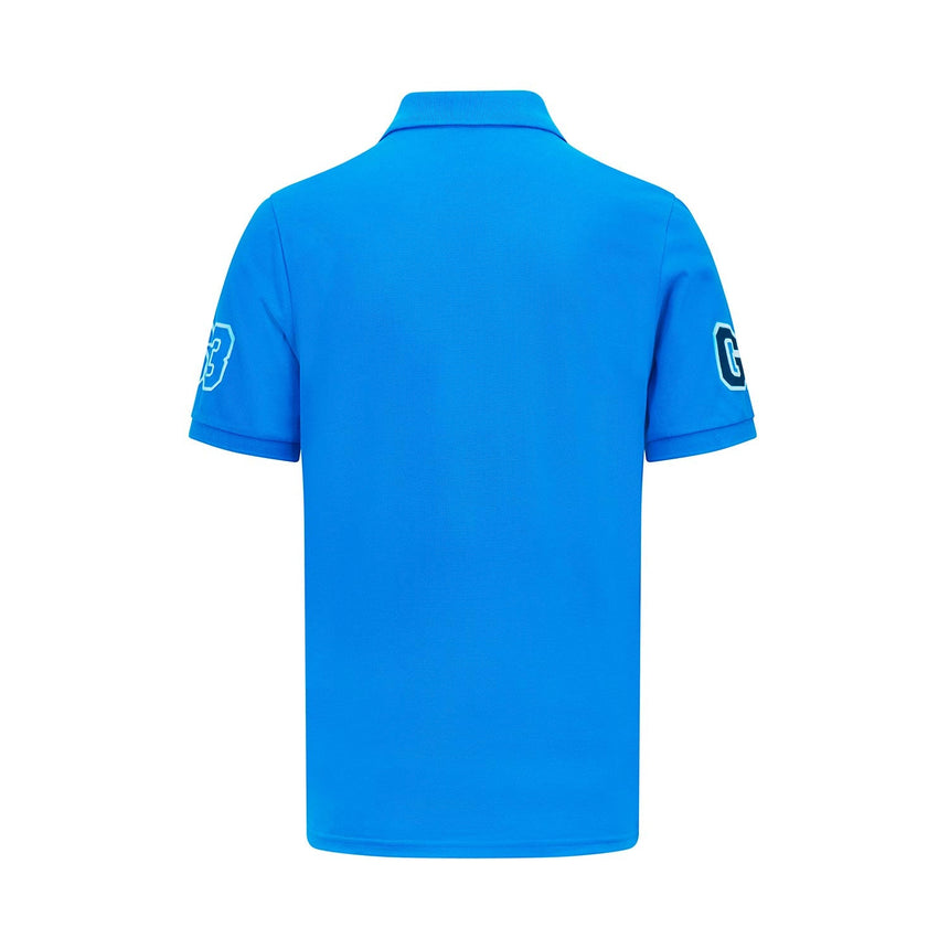 Tricou cu Guler Mercedes George Russell de Barbati, albastru