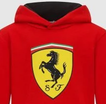 Pulovar cu Gluga Ferrari Kids Big Shield, roșu