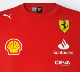 Tricou de Barbat, Echipa Ferrari Rosso Corsa, rosu, 2024