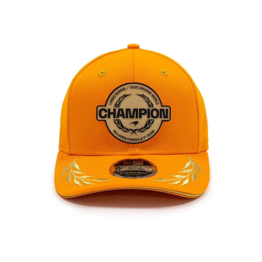Șapcă McLaren, Campion mondial 2025, Lando Norris, New Era, 9FIFTY, portocaliu