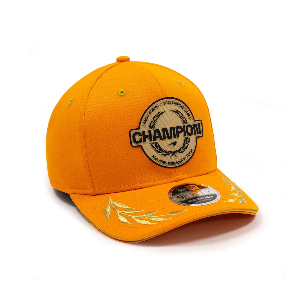 Șapcă McLaren, Campion mondial 2025, Lando Norris, New Era, 9FIFTY, portocaliu