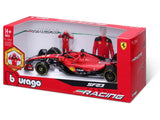mașină de model Ferrari, SF-23, Charles Leclerc, 1:24, bburago, cu pilot