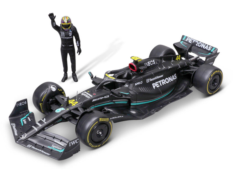 Mercedes mașină de model, bburago, Lewis Hamilton, #44, 1:24, W14 E, cu pilot