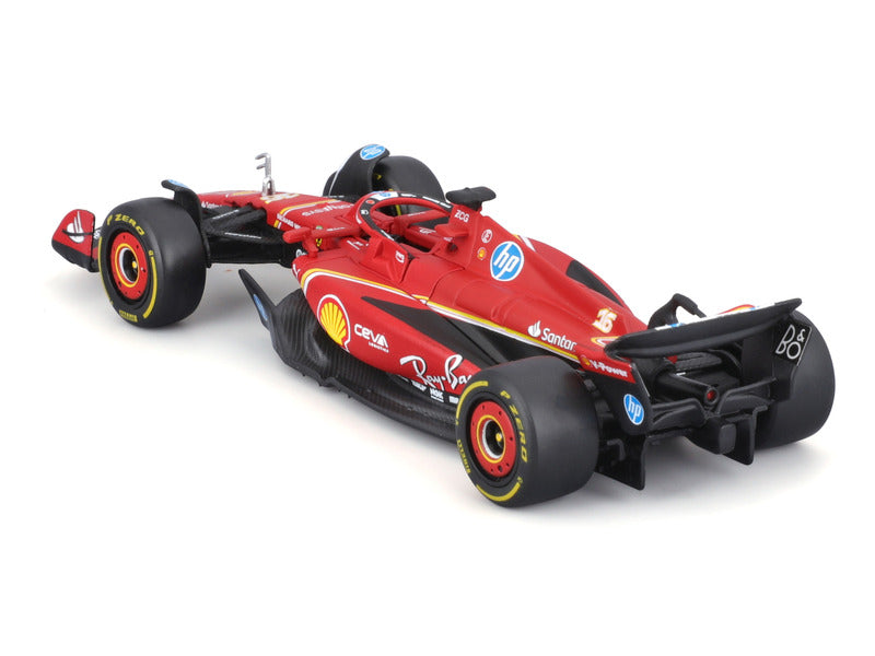 Mașinuță Ferrari, Charles Leclerc, SF-24, bburago, roșu 🔥