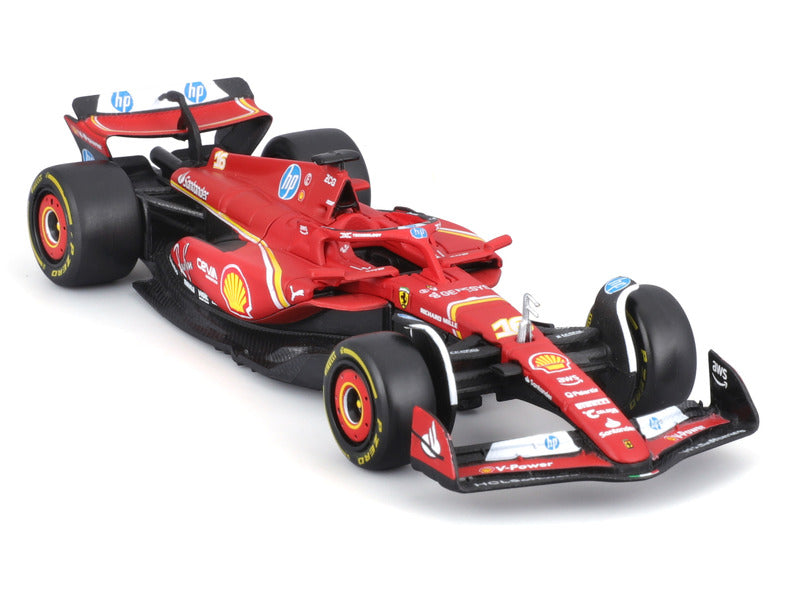 Mașinuță Ferrari, Charles Leclerc, SF-24, bburago, roșu 🔥