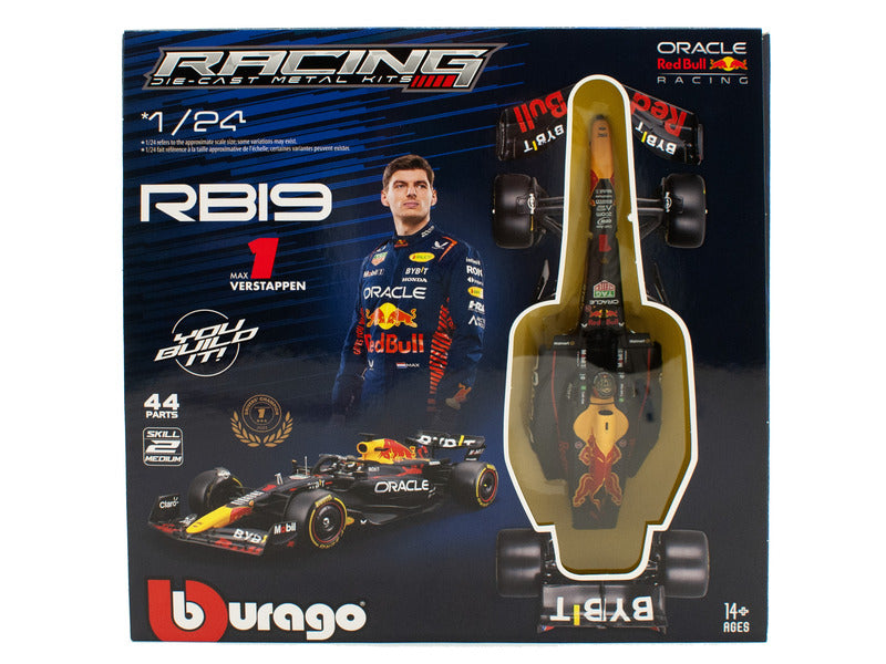 Kit de modele Red Bull Racing, BBURAGO, Max Verstappen, Nr. 1, RB19