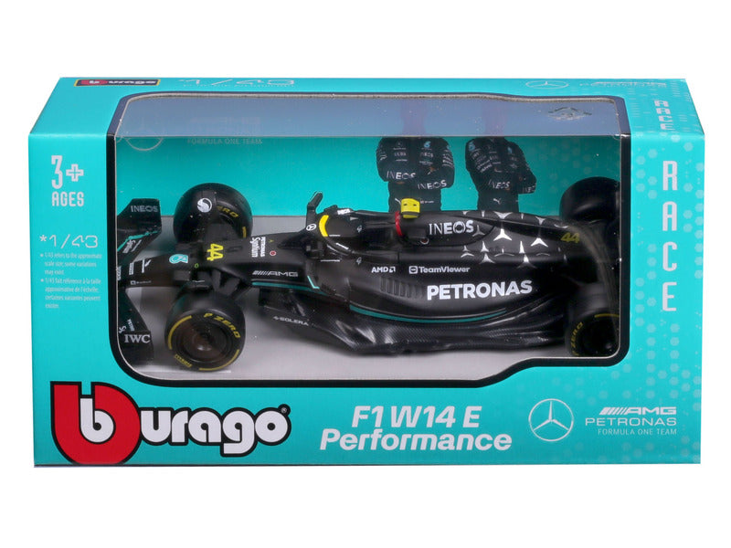 Model de mașină Mercedes, F1 W 14 E, bburago, 1:24, Lewis Hamilton #44, 2023