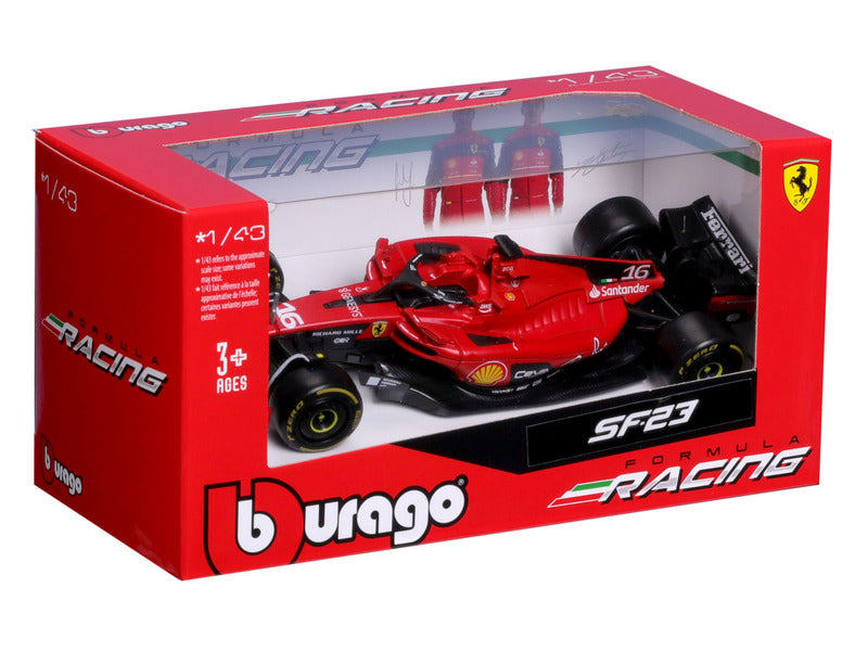 🎁 Mașină Ferrari, F1-23, bburago, 1:43, Charles Leclerc #16, 2023 (100% off)