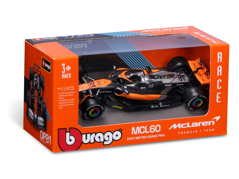 Mașină model McLaren MCL60, bburago, 1:43, Oscar Piastri #81, 2023