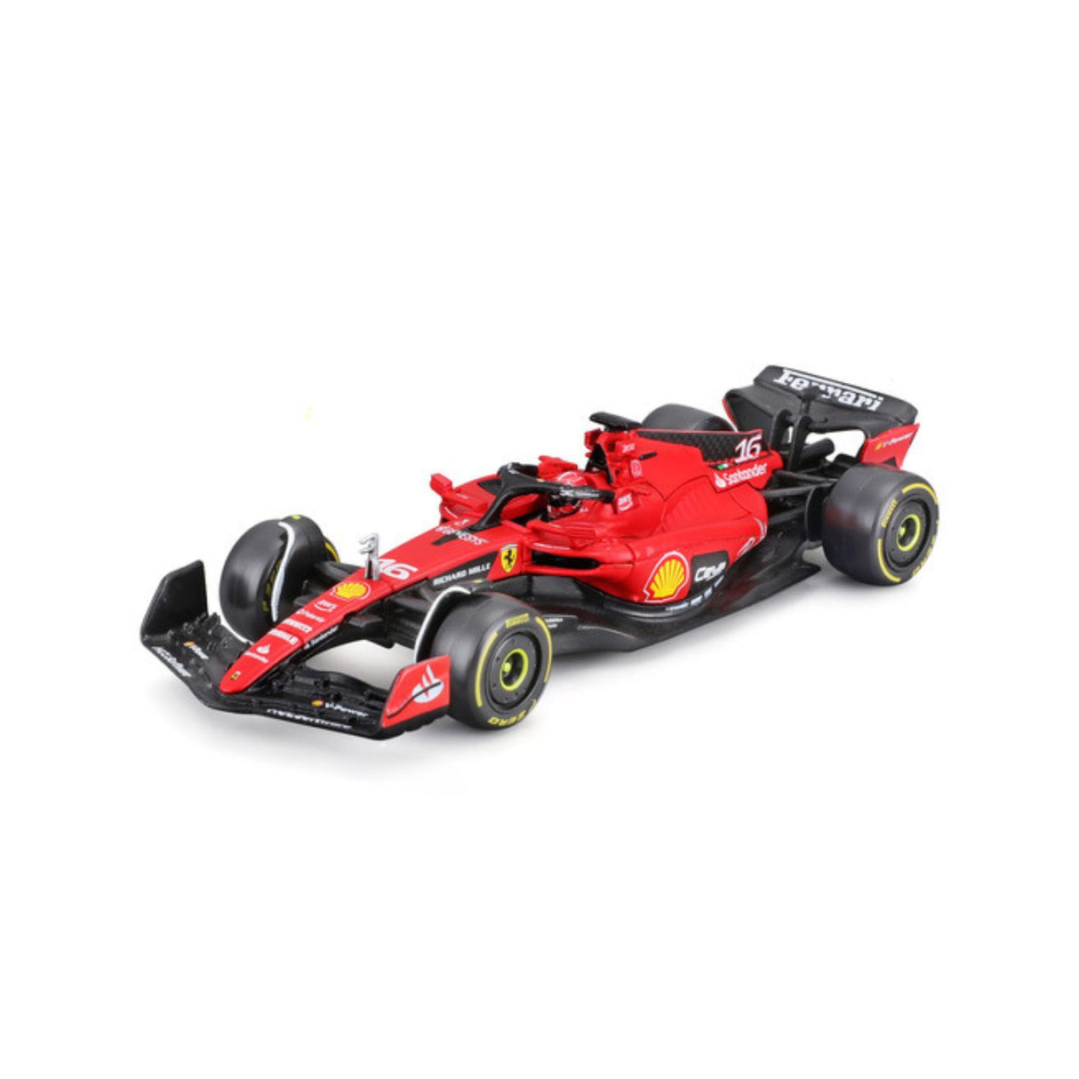 Ferrari F1 model car, with helmet, SF-23, bburago, 1:43, Charles Leclerc #16