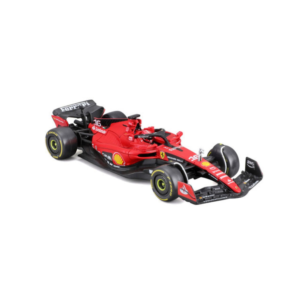 Ferrari F1 model car, with helmet, SF-23, bburago, 1:43, Charles Leclerc #16