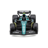 Aston Martin F1 Modellauto, mit Helm, AMR23, bburago, 1:43, Fernando Alonso #14