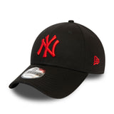 Șapcă New York Yankees, logo roșu, New Era, 9FORTY, negru