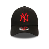 Șapcă New York Yankees, logo roșu, New Era, 9FORTY, negru