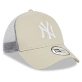 Șapcă New York Yankees, de tip trucker, New Era, 9FORTY, esențial, bej