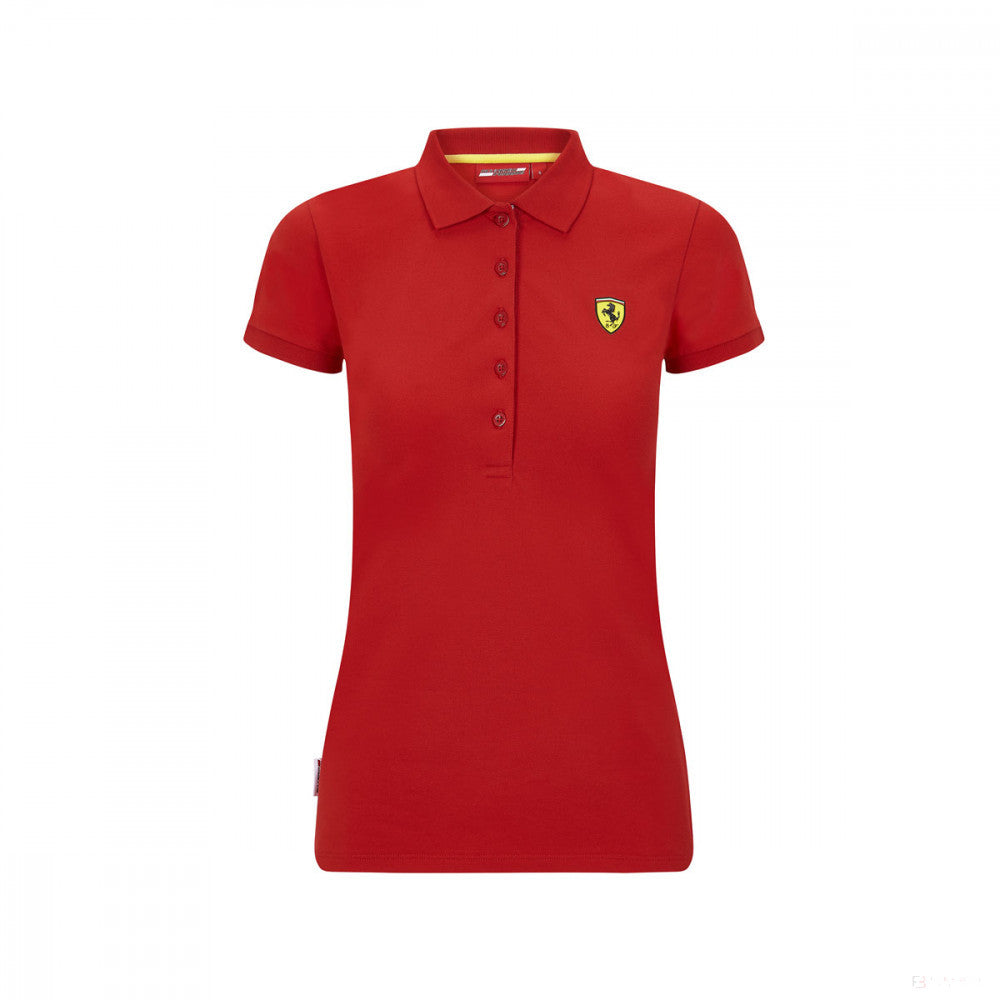 Tricou de Dama cu Guler, Ferrari Classic, Rosu, 2020