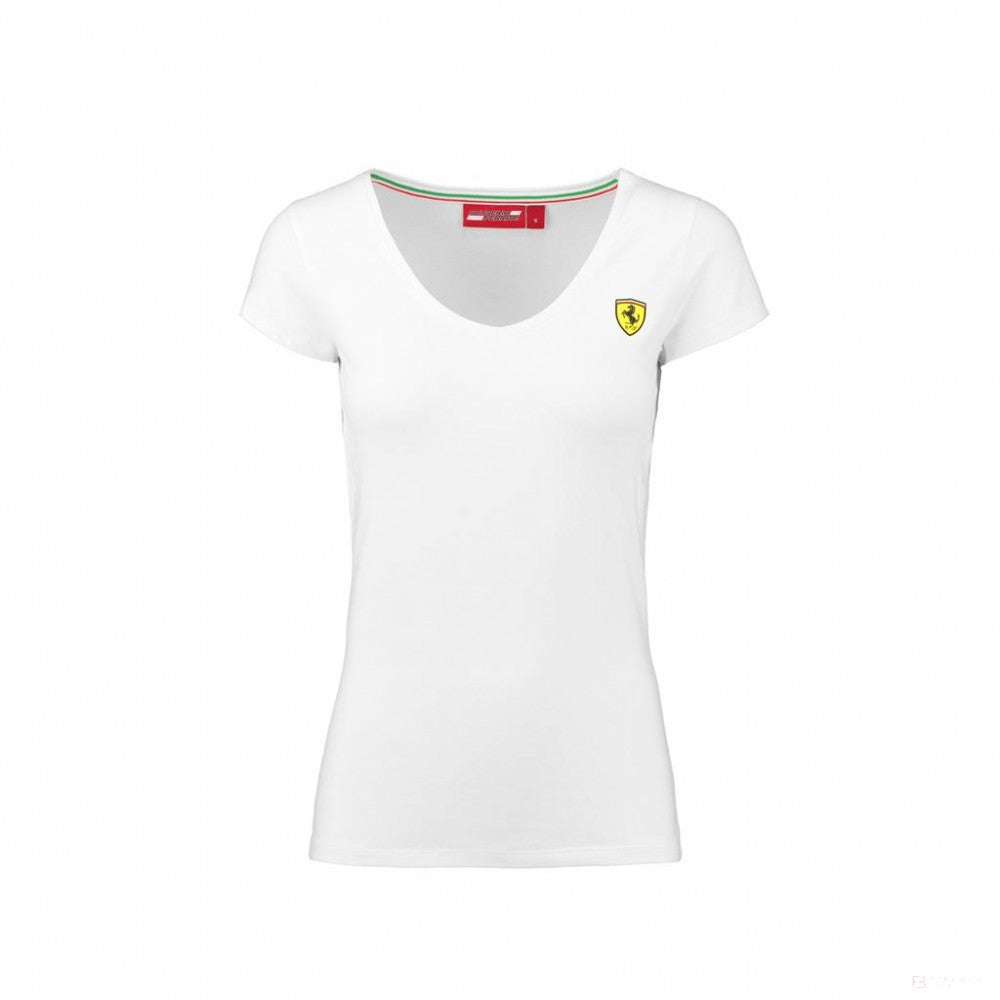 Tricou de Dama, Ferrari Classic, Alb, 2018 - FansBRANDS®