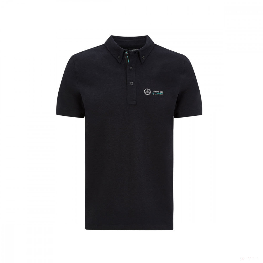 Tricou de Barbat cu Guler, Mercedes Classic, Negru, 2020 - FansBRANDS®