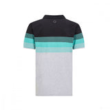 Herren T-Shirt mit Kragen, Mercedes Gestreift, Mehrfarbig, 2020 