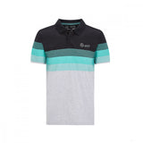 Tricou de Barbat cu Guler, Mercedes Striped, Multicolor, 2020 - FansBRANDS®