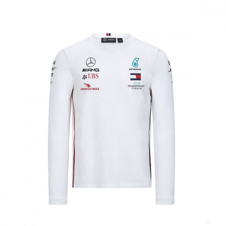 Tricou de Barbat cu Maneci Lungi, Mercedes, Alb, 2020 - FansBRANDS®