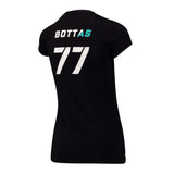 Tricou de Dama Mercedes Valtteri Bottas, Valtteri 77, Negru, 2017
