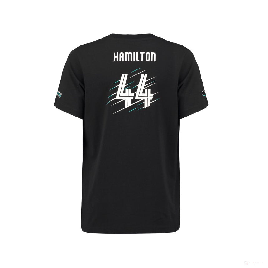 Tricou de Copil Mercedes Lewis Hamilton, Negru, 2018 - FansBRANDS®