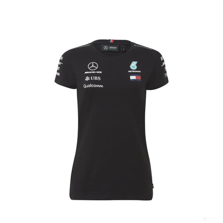 Tricou de Dama, Mercedes Team, Negru, 2018 - FansBRANDS®