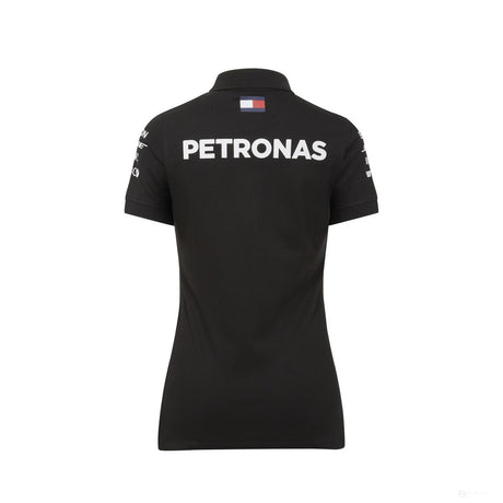 Tricou de Dama cu Guler, Mercedes Team, Negru, 2018 - FansBRANDS®