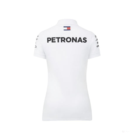 Tricou de Dama cu Guler, Mercedes Team, Alb, 2018 - FansBRANDS®