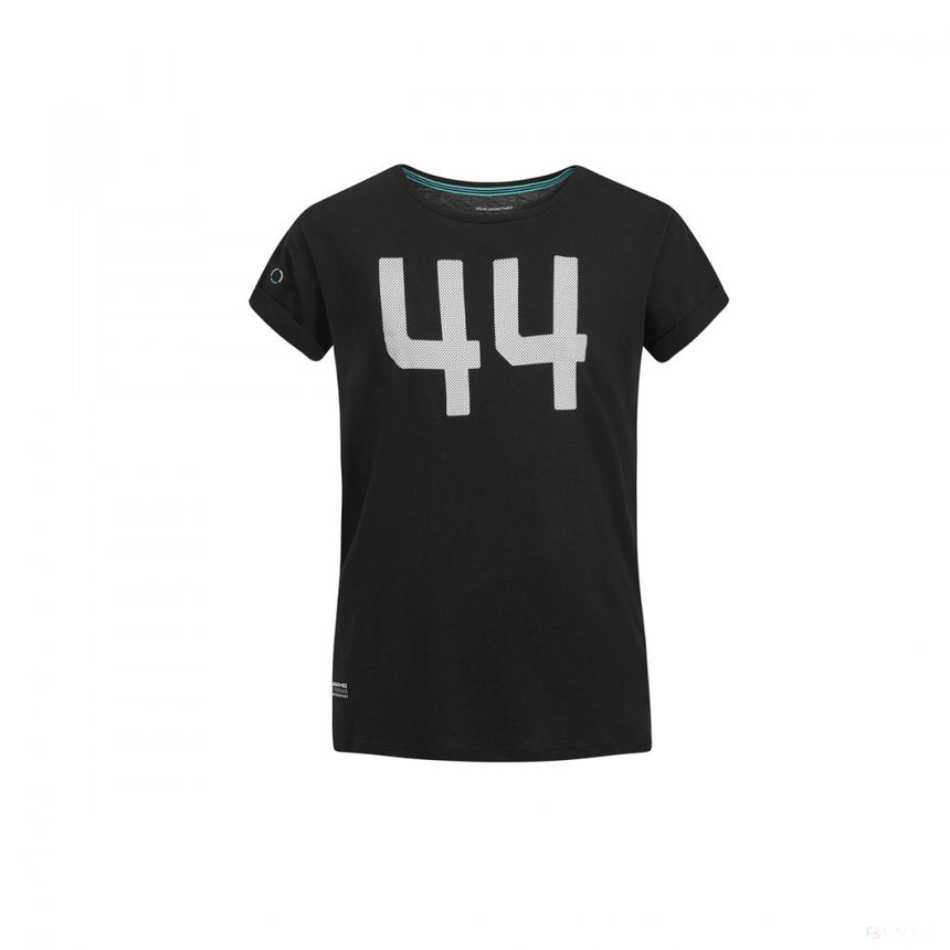 Tricou de Dama Mercedes Lewis Hamilton, #44, Negru, 2019 - FansBRANDS®